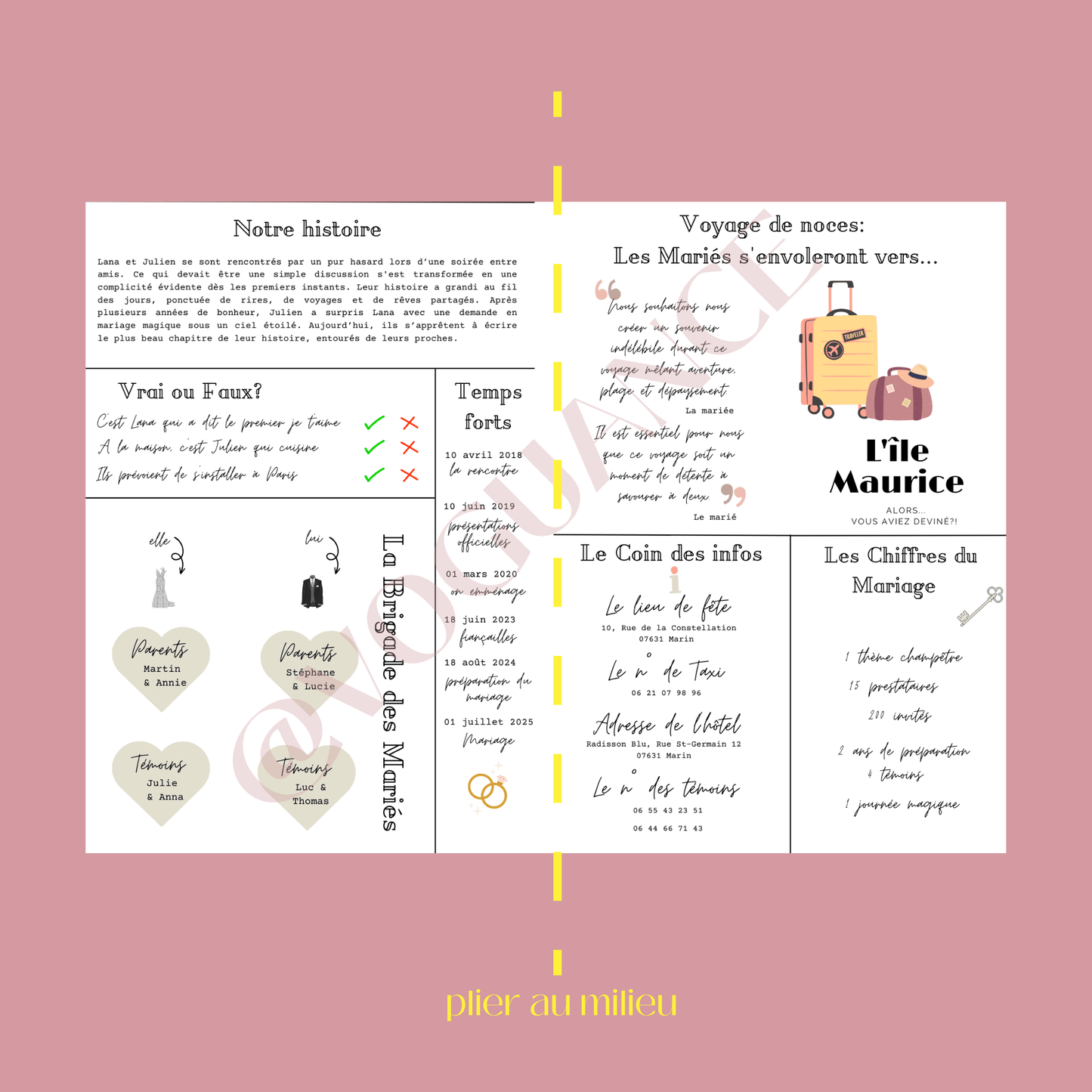 Gazette des Mariés à imprimer format A3, 8 planches à personnaliser - 2025 - Premium Magazine de voguance - Seulement €49.99! J'achète maintenant voguance