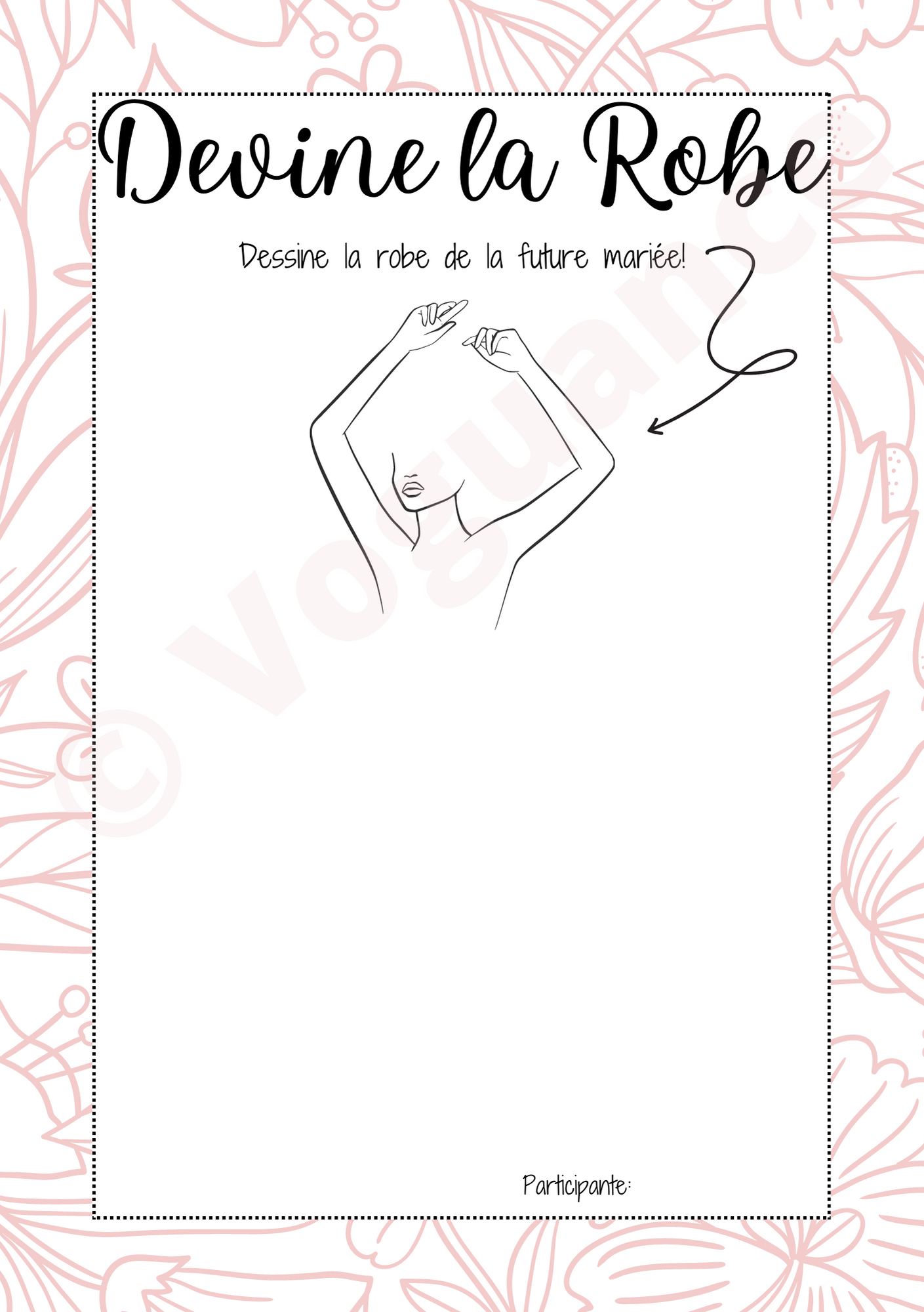 Jeu Dessine la Robe - Animation pour Votre EVJF - Premium Magazine de voguance - Seulement €5.50! J'achète maintenant voguance