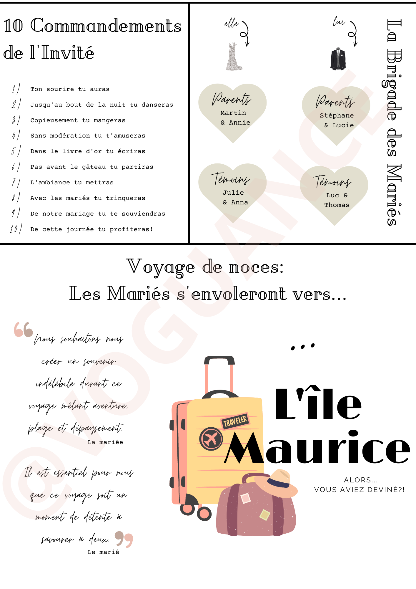 Gazette des Mariés "Aujourd'hui, ils se disent oui", modifiable à télécharger 4 pages, A3 - Premium Magazine de voguance - Seulement €29.99! J'achète maintenant voguance