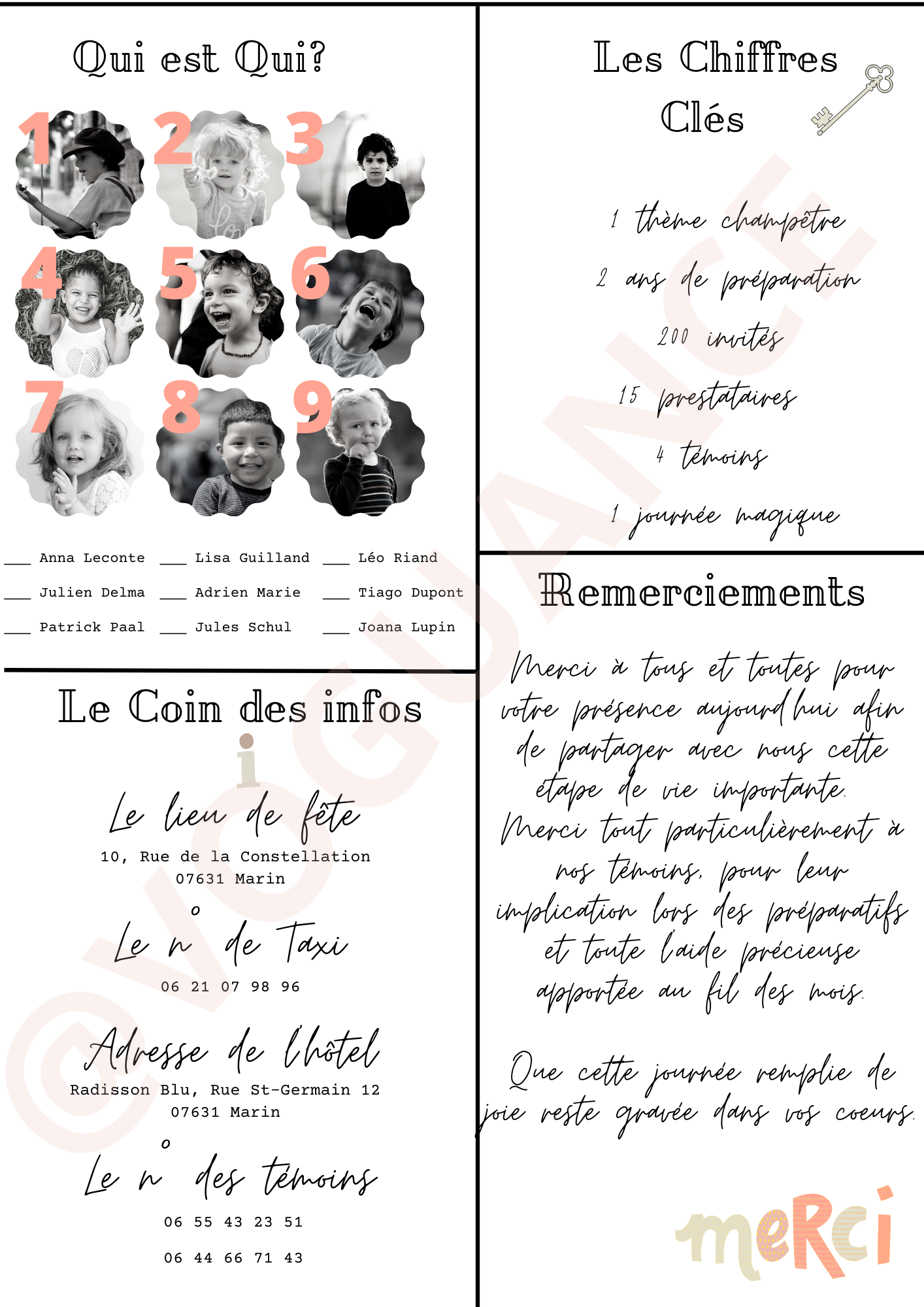 Gazette des Mariés "Aujourd'hui, ils se disent oui", modifiable à télécharger 4 pages, A3 - Premium Magazine de voguance - Seulement €29.99! J'achète maintenant voguance