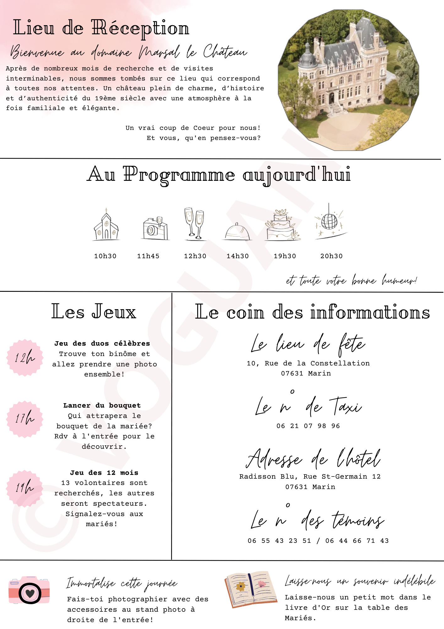 Gazette des Mariés à imprimer format A3, 4 pages à personnaliser - Premium Magazine de voguance - Seulement €29.99! J'achète maintenant voguance