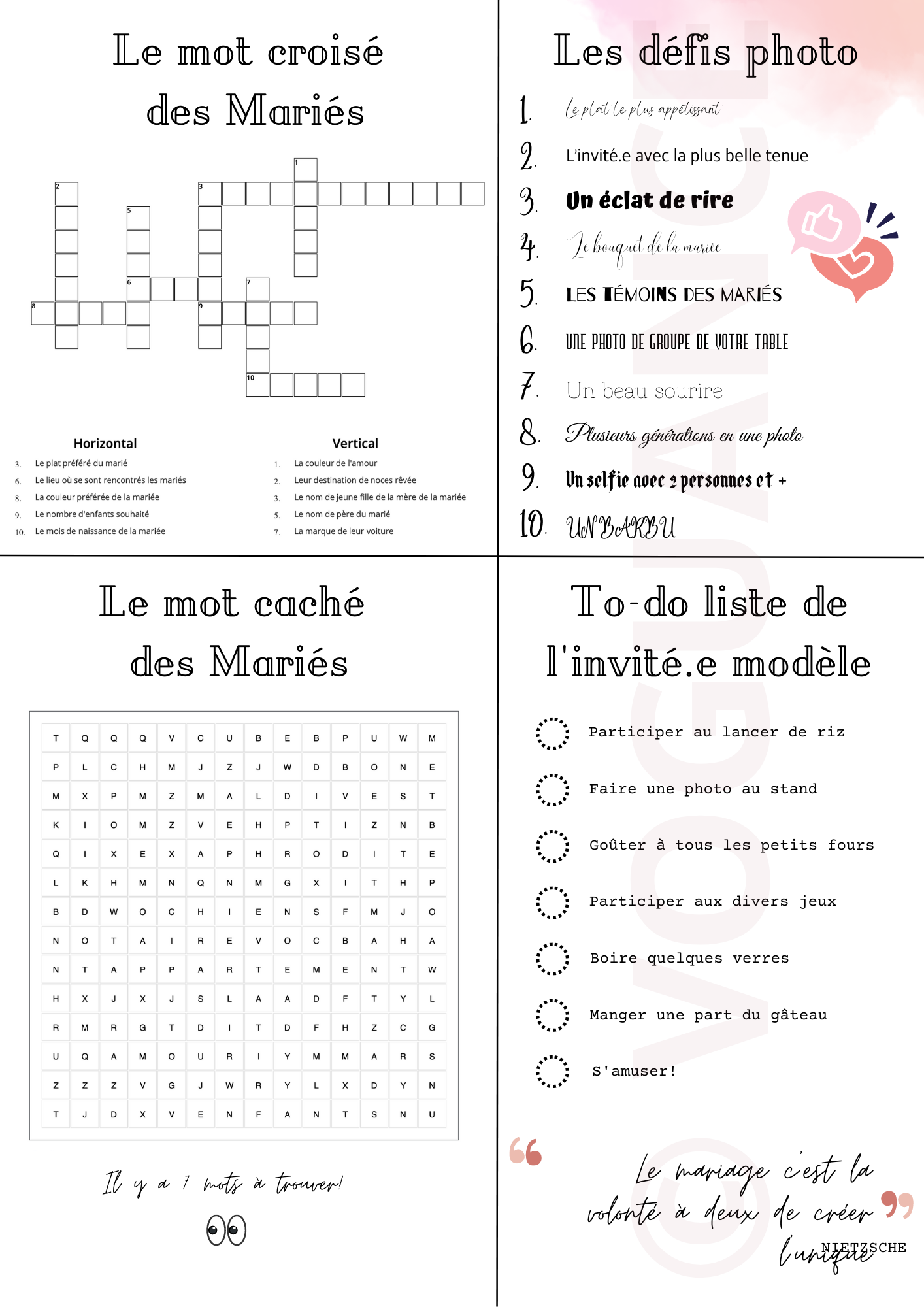 Gazette des Mariés à imprimer format A3, 4 pages à personnaliser - Premium Magazine de voguance - Seulement €29.99! J'achète maintenant voguance